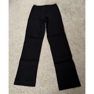 Slim-Sation Womens Black Pants 4P Petite Slim Stretch Pull On Career Ankle